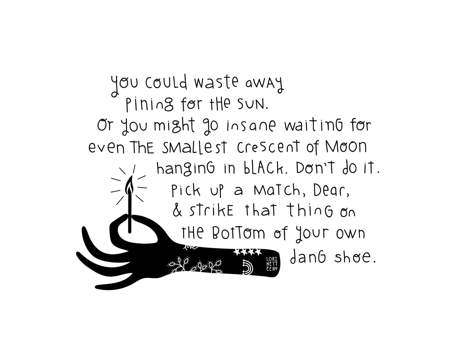 You Could Waste Away // Original Poetry Print // 8x10 Art Etsy