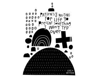 Patiently Waiting // Haiku Art // 8x10 print