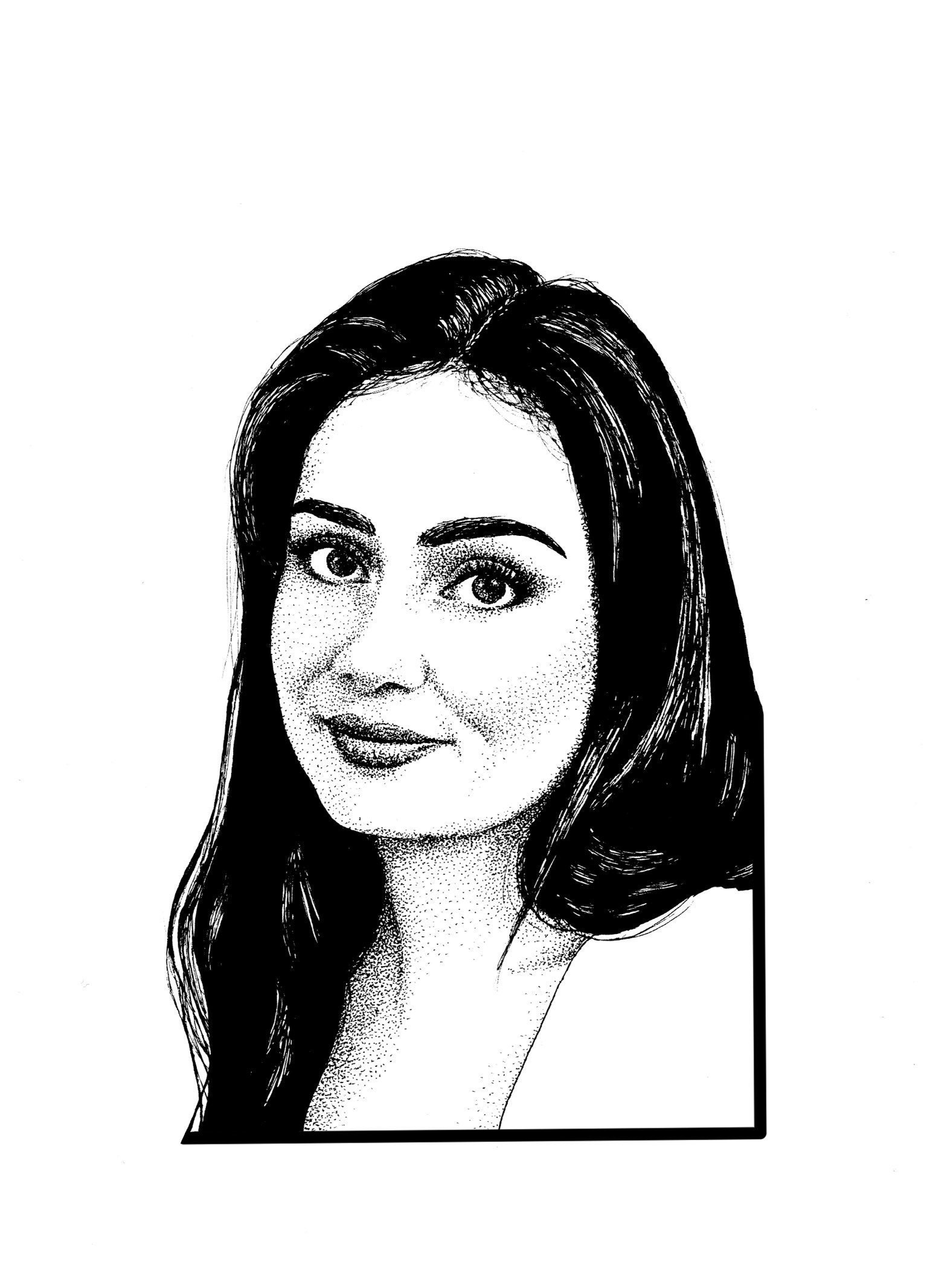 Custom Dotwork Portrait, Hand Drawn Personalised Black and White - Etsy