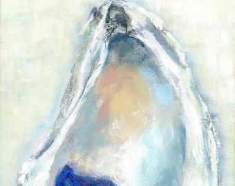 Oyster Pastel: Bay Jewel, Fine art giclee oyster print from original acrylic oyster painting
