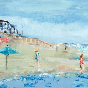 Beach Painting: I Love Bethany Beach!, Fine art giclee Bethany Beach  print from original acrylic painting of Bethany Beach in the Summer
