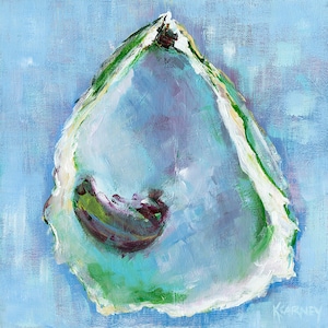 Spring Oyster (interior)  Fine art giclee oyster print from an original oyster painting