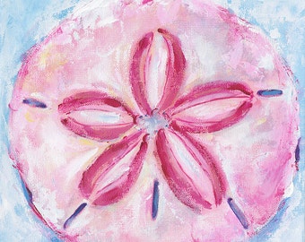 Sand Dollar Art: "Sea of Isle Sand Dollar" Fine art giclee of original sand dollar painting