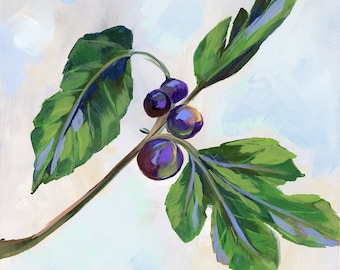 The Fruits of Heaven C: Fine art giclee fig print from original acrylic fig painting