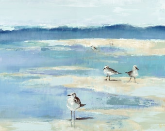 Chesapeake Gulls : Fine art seagull print from original seagull acrylic painting