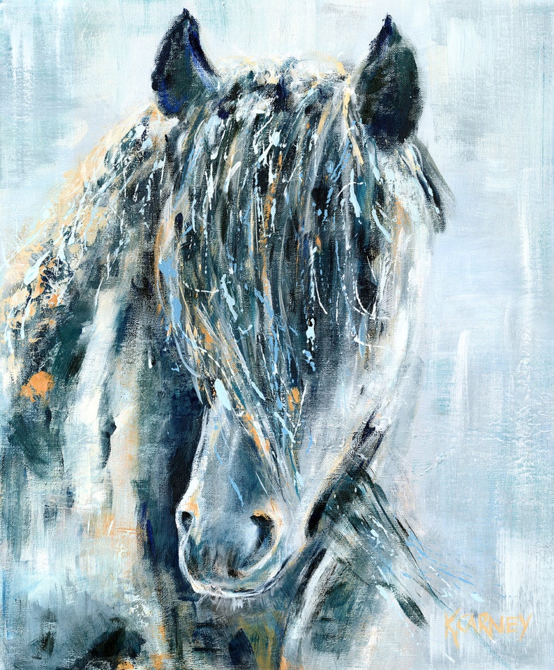 Wild One Fine art horse giclee print from original acrylic Etsy
