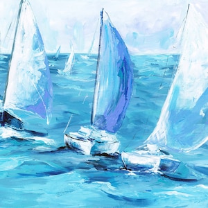 Royal Seas: Fine art Giclee sailing print from original acrylic sailing painting