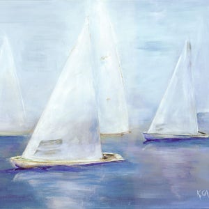 Becalmed Chesapeake:  Sailing print from original sailing painting