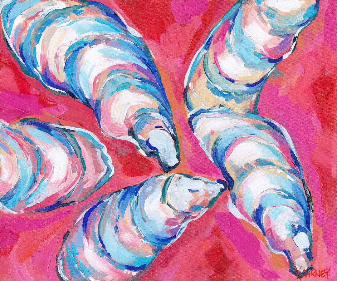 Siesta Key Oysters Fine Art Giclee Oyster Print From Original Acrylic
