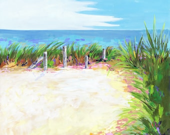 Away From It All: fine art giclee beach print from original acrylic beach painting