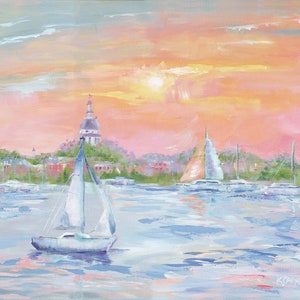Sailor&#39;s Delight: Fine art giclee sailboat print from original sailboat painting