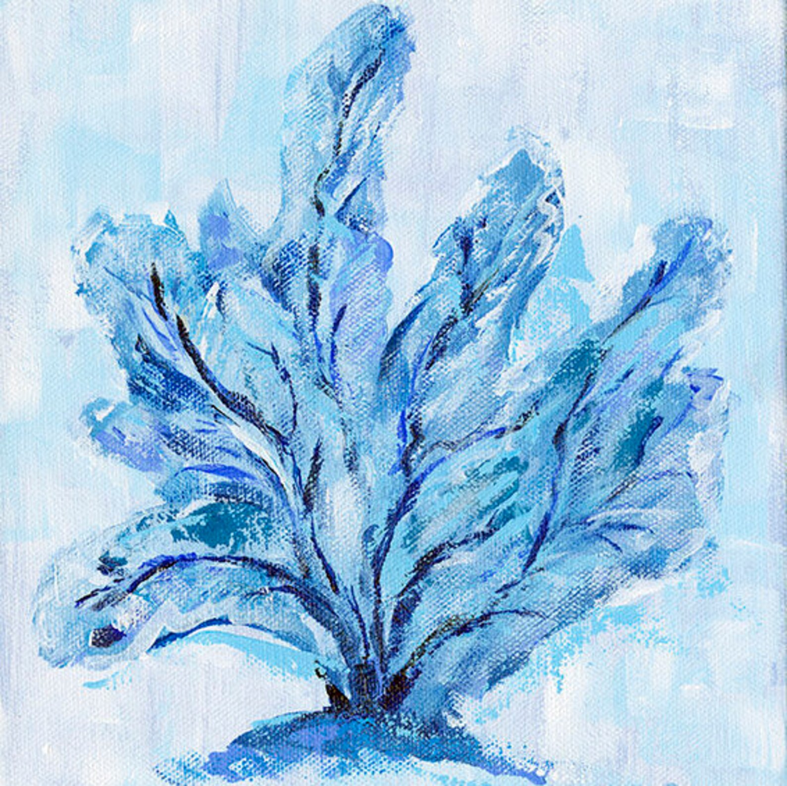 Blue Fan Coral: Fine Art Blue Fan Coral Print From Original - Etsy