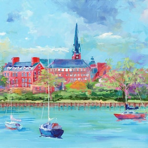Saint Marys : Fine art giclee Annapolis Church, Saint Marys print from original acrylic painting of Saint Mary&#39;s Church