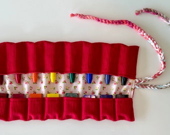 Roses waskrijt met 8 vakken. Waldorf- en montessorikleurpotlood voor Stockmar- of Filana-kleurpotloden. Handgemaakt in de VS