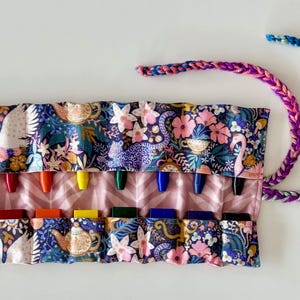 Tea Time-krijtkrijt met 8 vakken. Waldorf- en montessorikleurpotlood voor Stockmar- of Filana-kleurpotloden. Handgemaakt in de VS. Op bestelling gemaakt