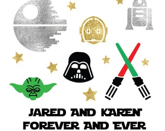 INTERGALACTIC PERSONALIZED metallic temporary semi-custom Flash Tattoo - birthday, wedding, metallic tattoo, party favor