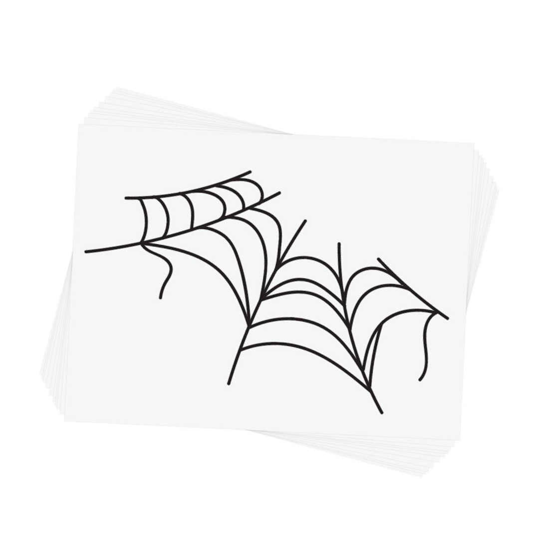 Witchy Web Set of 10 Spider Web Halloween Temporary Tattoos - Etsy