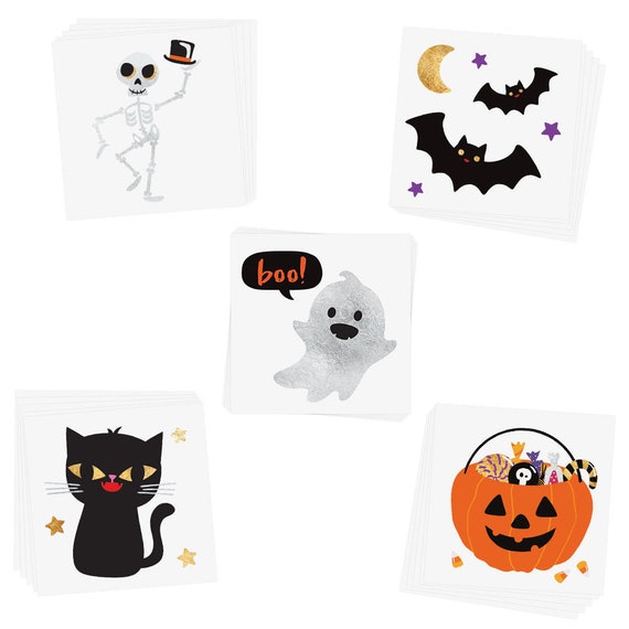 Cute N Spooky temporary tattoos | 25 Kids Halloween temporary tattoos, Halloween costume, Halloween party supplies, Halloween sticker