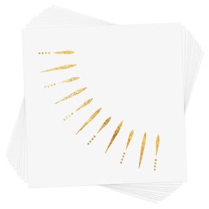 GOLDEN RAYS set of 10 premium metallic gold temporary face Flash Tattoos -  Eye Jewels | Eye shimmer | Face glitter