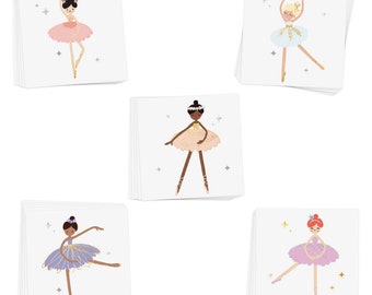 Kids BALLERINA tattoo variety set | Ballerina party supplies | Ballet party favor | Girls ballerina sticker | Girls ballerina tattoo