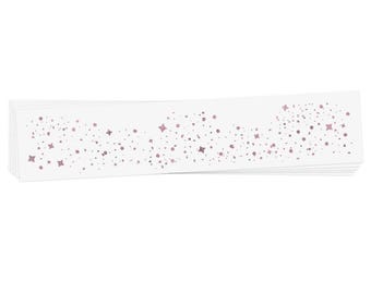 GALACTIC PINK FRECKLES set of 10 premium metallic pink temporary face Flash Tattoos - Stars | Eye shimmer | Face glitter