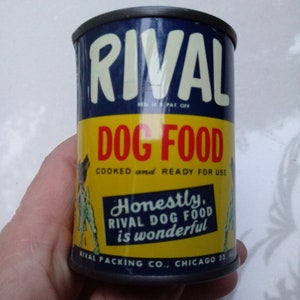 Rival Dog Food Tin Bank - Vintage Advertising Coin Bank