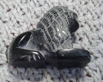 León de piedra de jabón tallada a mano