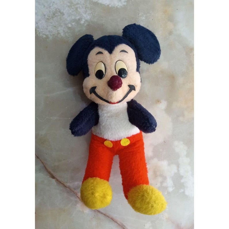 Peluche vintage de Mickey Mouse de 40 cm imagen 1