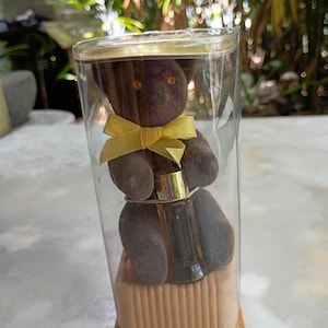 Max Factor Vintage Aquarius Parfym Honey Bear Flockad 1970-tals Full Flaska