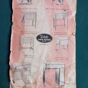 White Sewing Machine Brochure