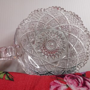 American Brilliant Period Cut Glass Nappy Bowl
