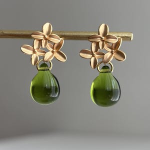 Olive Green Dress Earrings