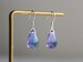 Blue and purple two tone Czech glass beads tear drop earrings Everyday Minimal earrings Gift for her 