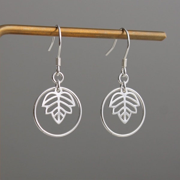 Wire Leaf Earrings Etsy