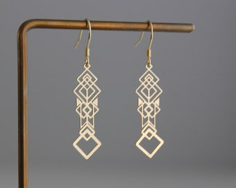 Gold plated Celtic earrings Moroccan earrings Bohemian earrings Gift