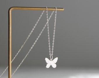 Sterling silver butterfly necklace Adjustable chain