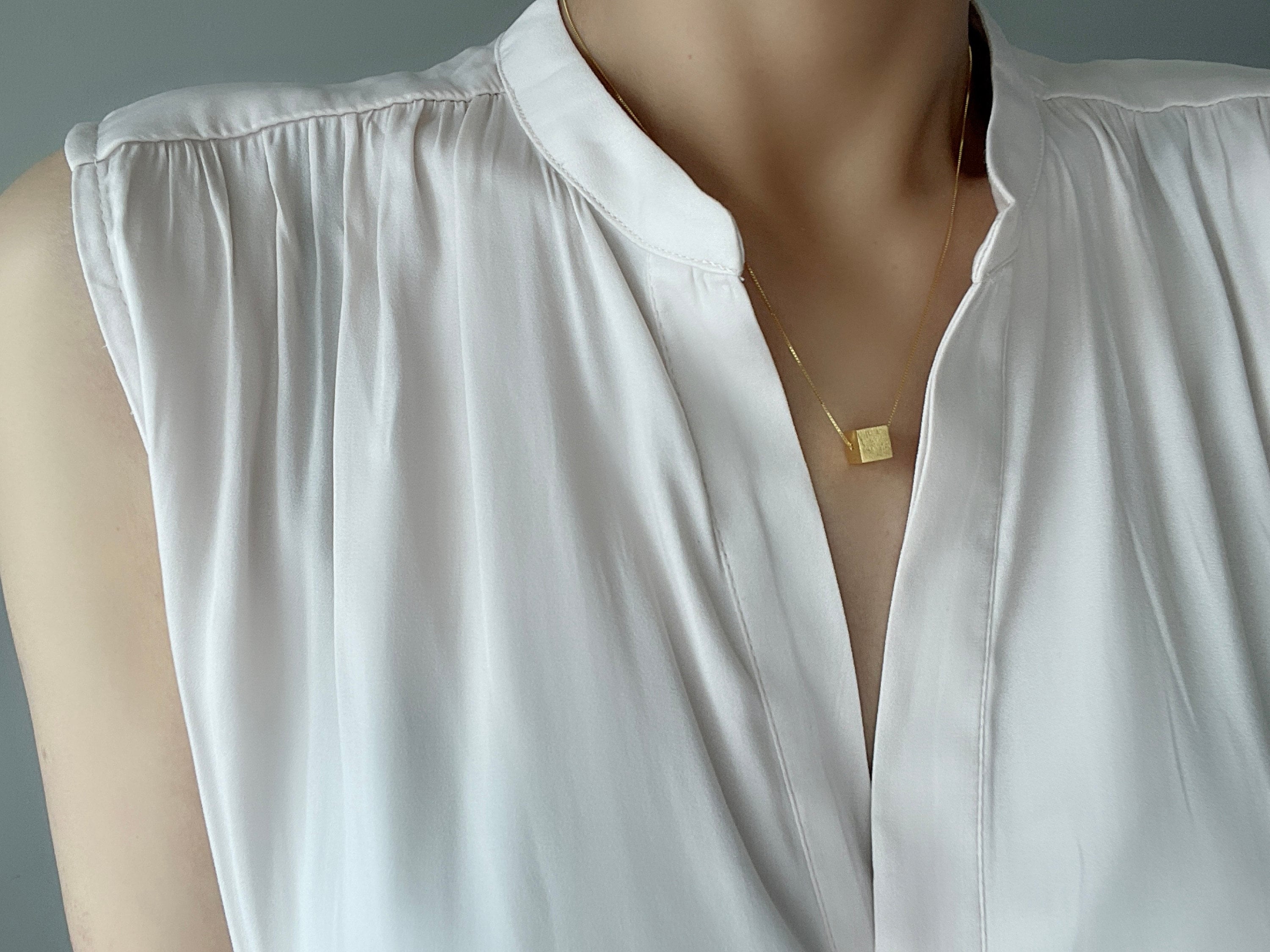 Femmorya Vergoldete Titanstahl Damen Halskette – Minimalistische