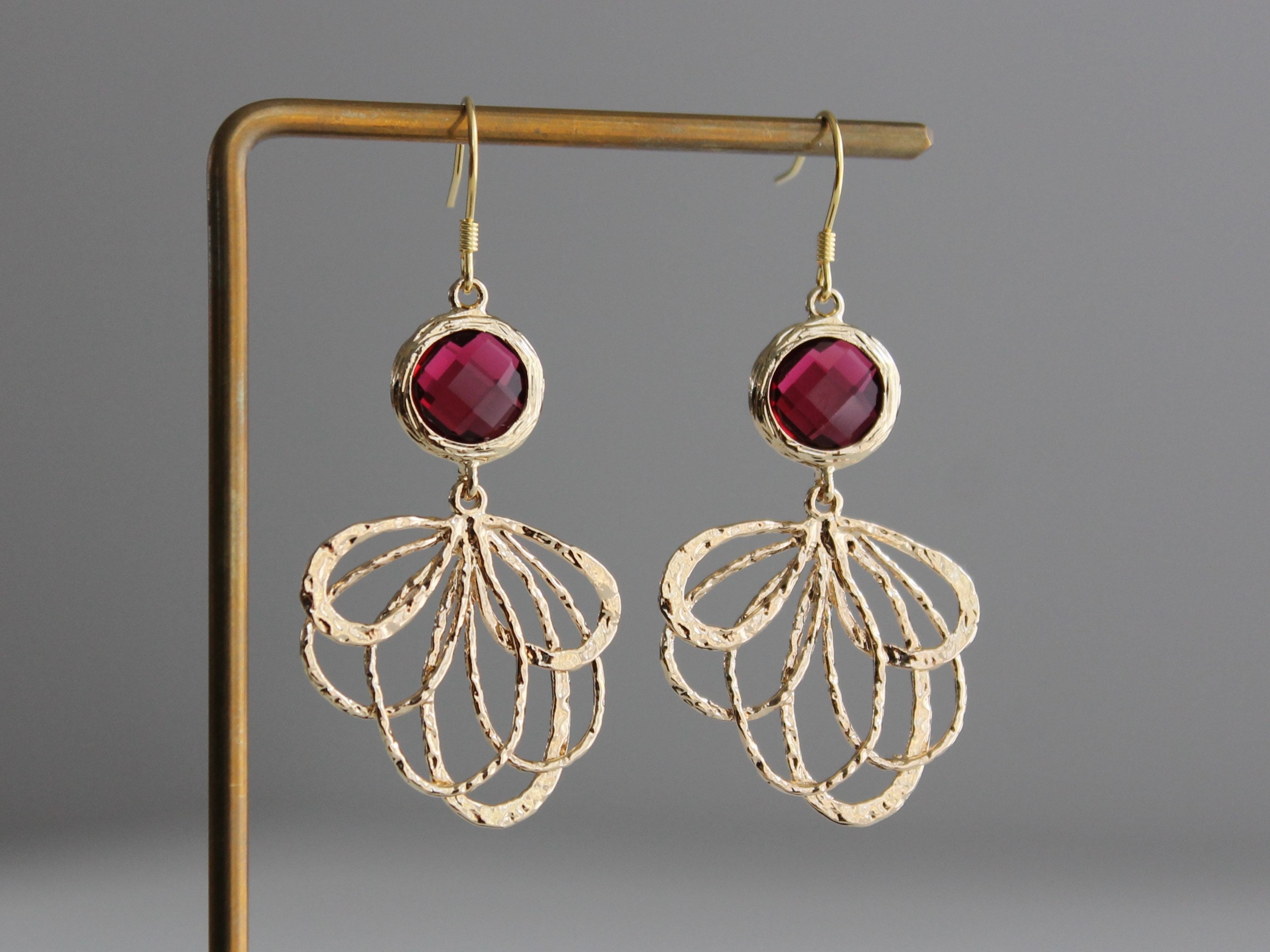 Style & Inc gold tone earring and Red shaky bead fashion Style & Inc gold tone earring and Red shaky bead fashion