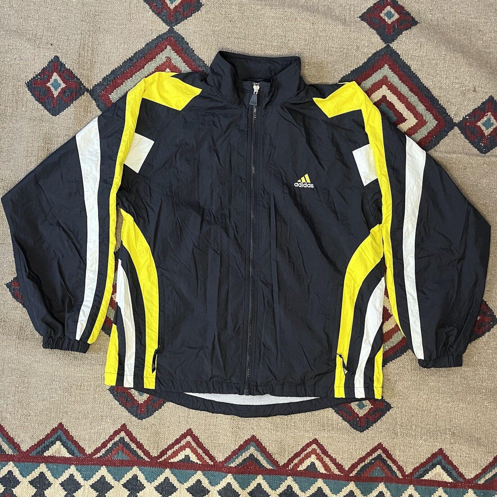 Vintage 90s Adidas Jacket | Mens Small Black Nylon Zip up Vintage 90s Adidas Jacket | Mens Small Black Nylon Zip up