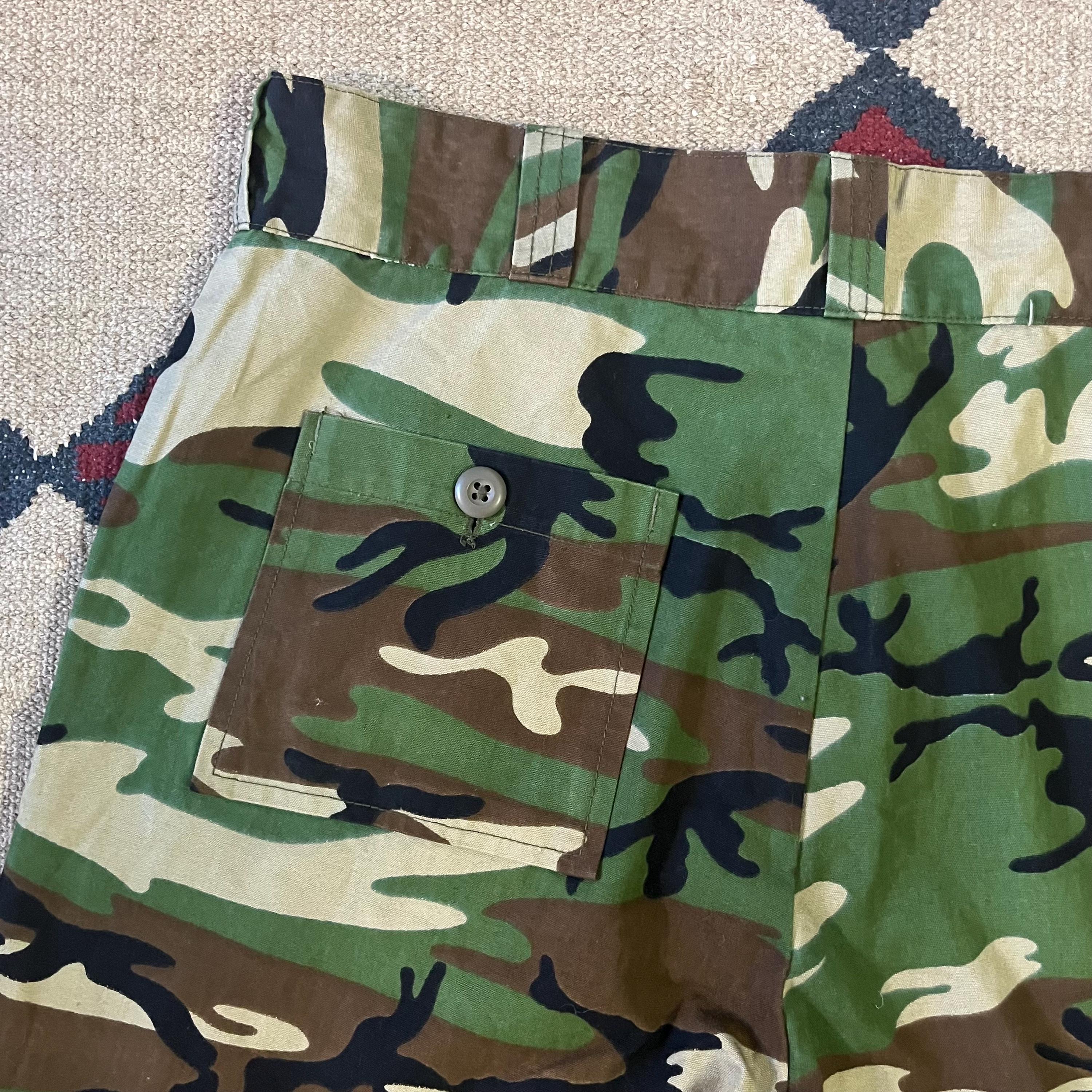 1980s Woodland Camouflage Bakers Pants | Vintage Mens 34x30