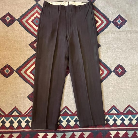 パンツ 50s rayon gabardine slacks brawn 50s rayon gabardine slacks brawn