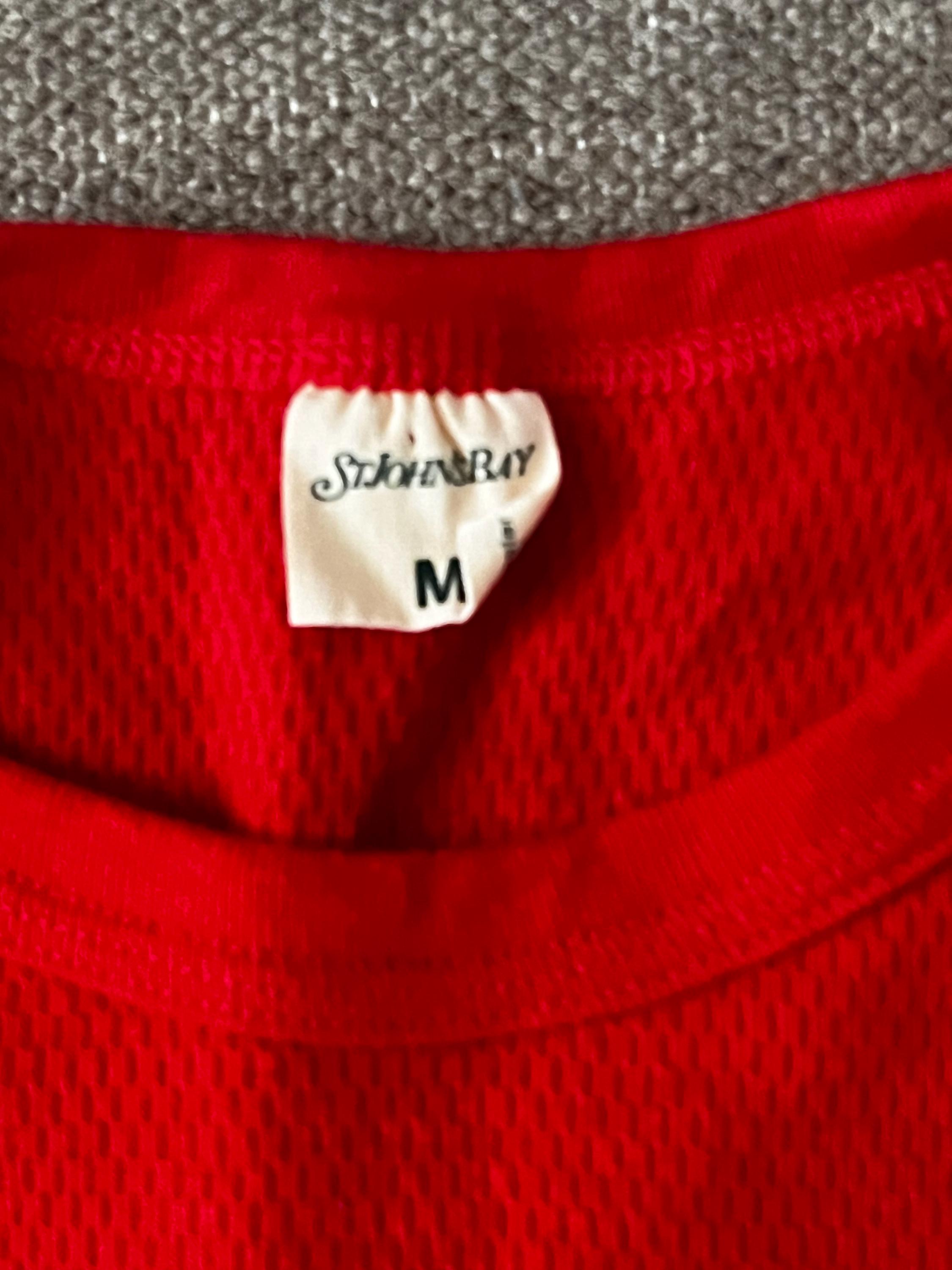 1980s JC Penney Red Waffle Thermal Shirt | Vintage Mens S/M Tall Long Sleeve