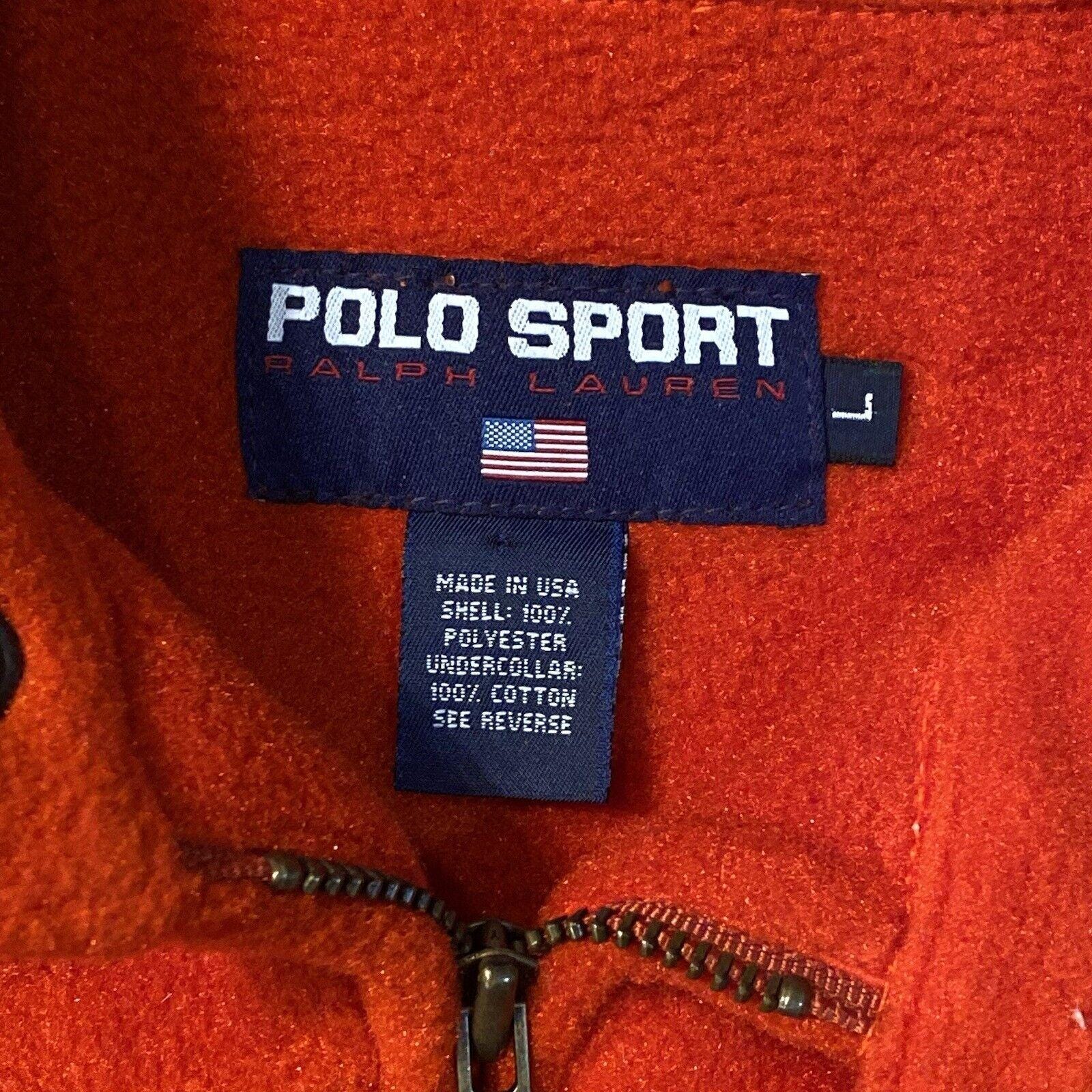 Vintage 90s Polo Sport Ralph Lauren Fleece Jacket | Mens