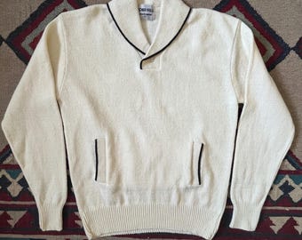 1980er Jahre Schalkragen Pullover | Vintage Herren M / L Cobb Hill Pullover