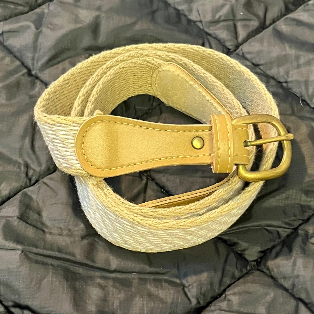 1980s Preppy Canvas Web Belt | Vintage Men’s Size 34 Beige/gray - Etsy