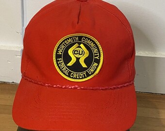 Vintage 80s Wurtsmith Community Federal Credit Union Snapback Hat Cap