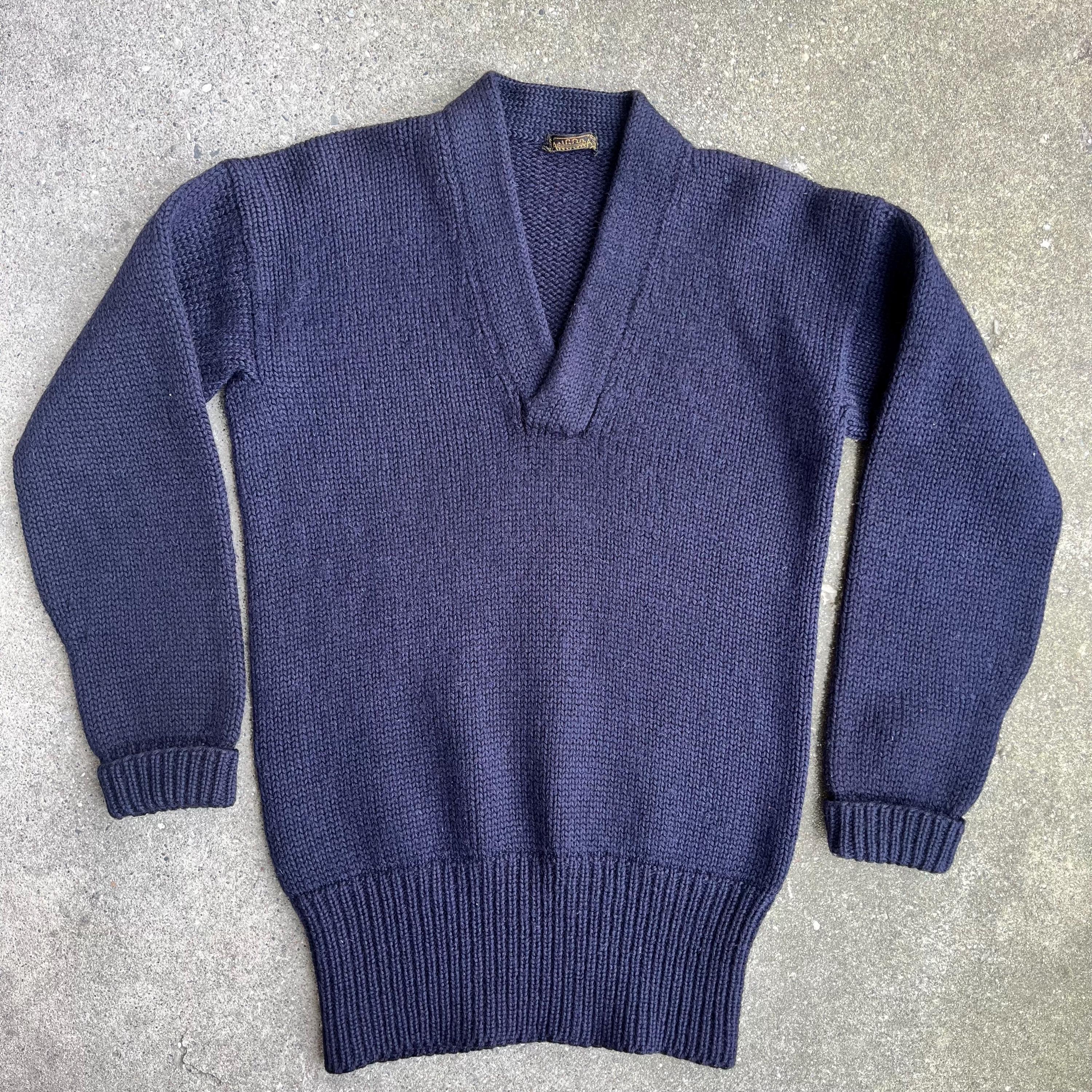 30s 40s Vintage Handmade Vneck Sweater