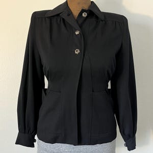 50s Rayon Gabardine jacket black カスリ Killer Gabardine Rayon Black Fleck Reversible Ricky Jacket