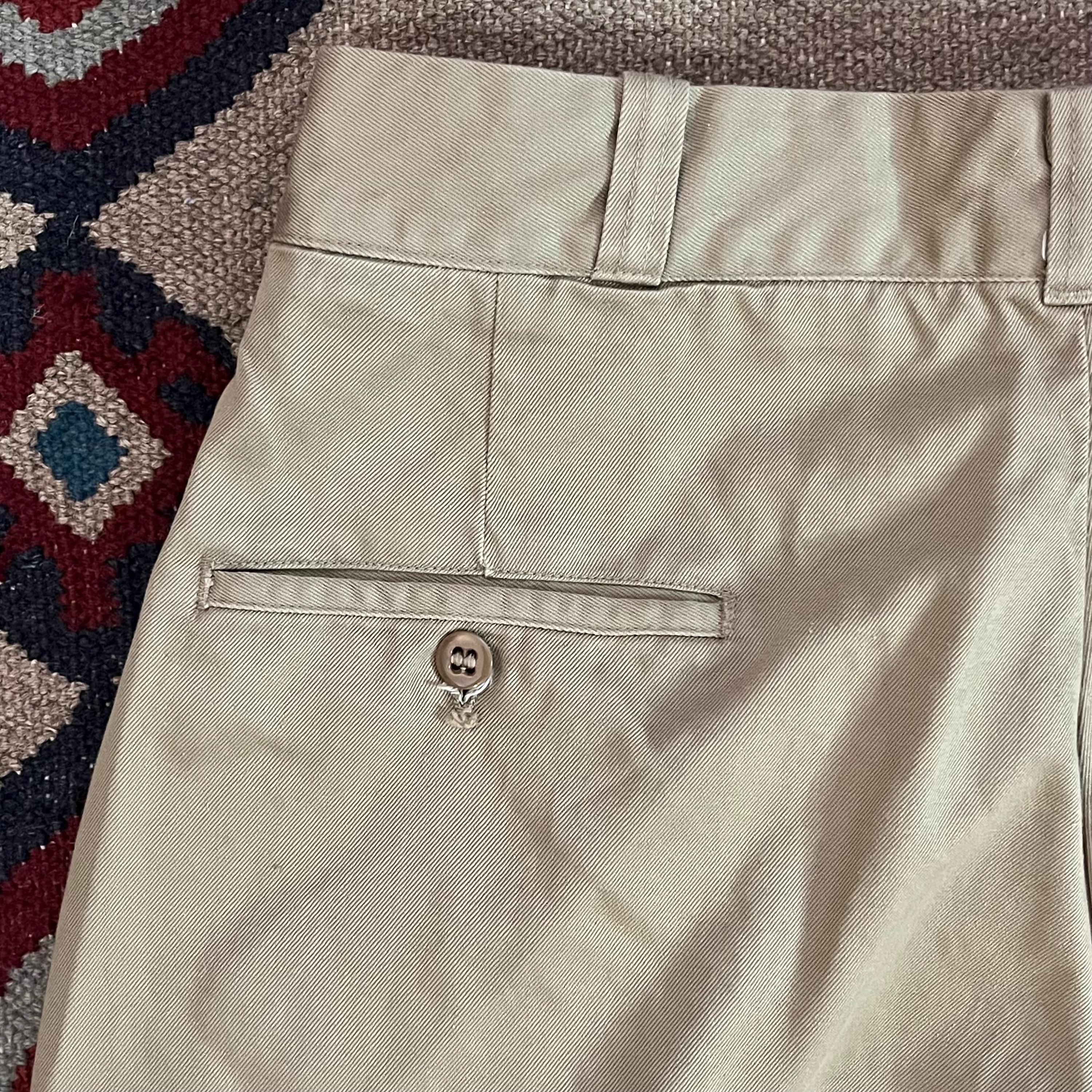 1960s US Army Military Cotton Twill Khaki Work Pants | Vintage