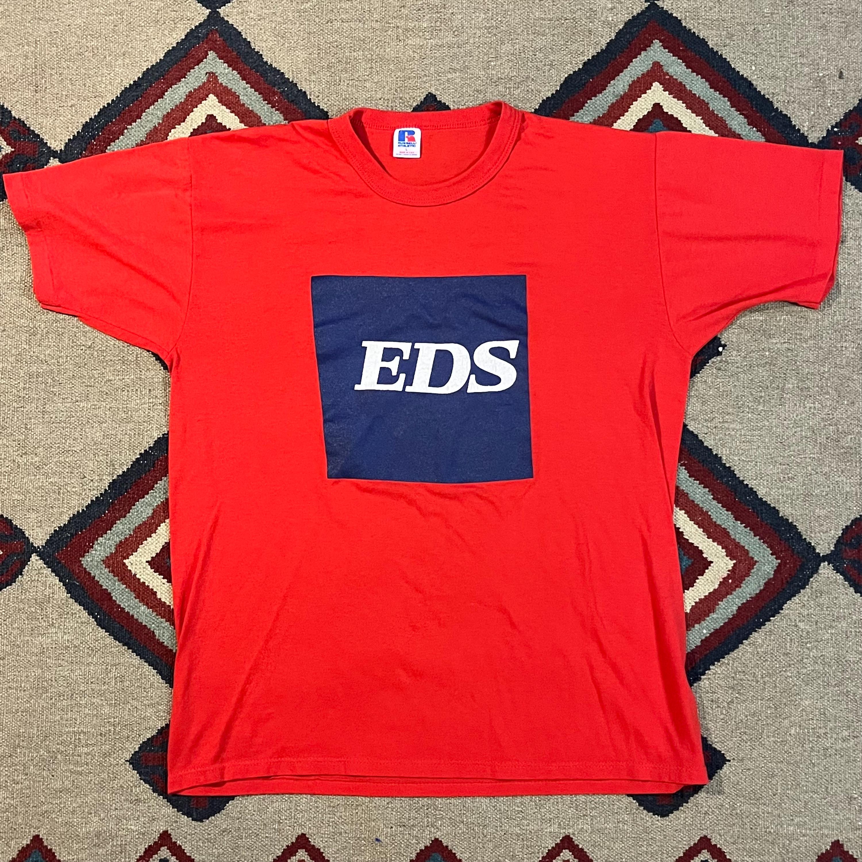 1980 年代 EDS T シャツ | ヴィンテージ メンズ ラージ ラッセル 